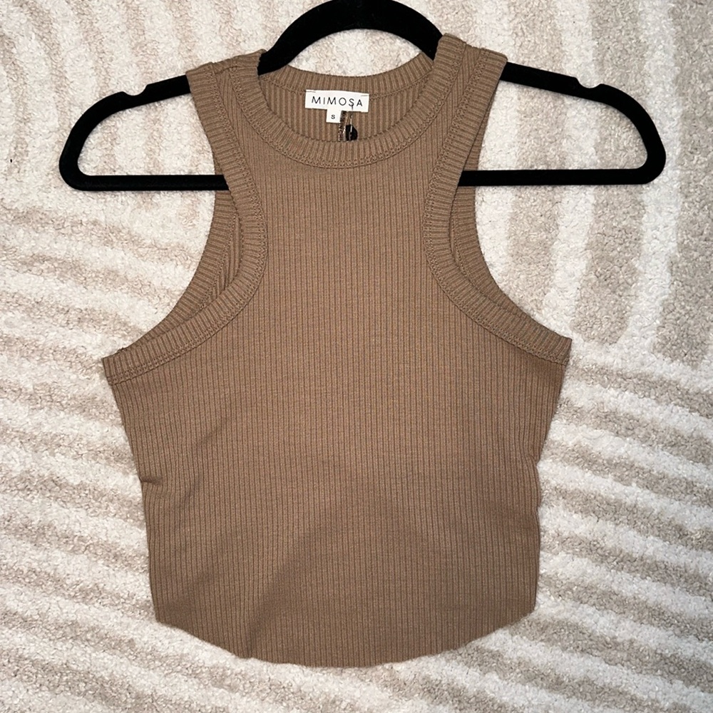 NWT Cropped Ribbed tank